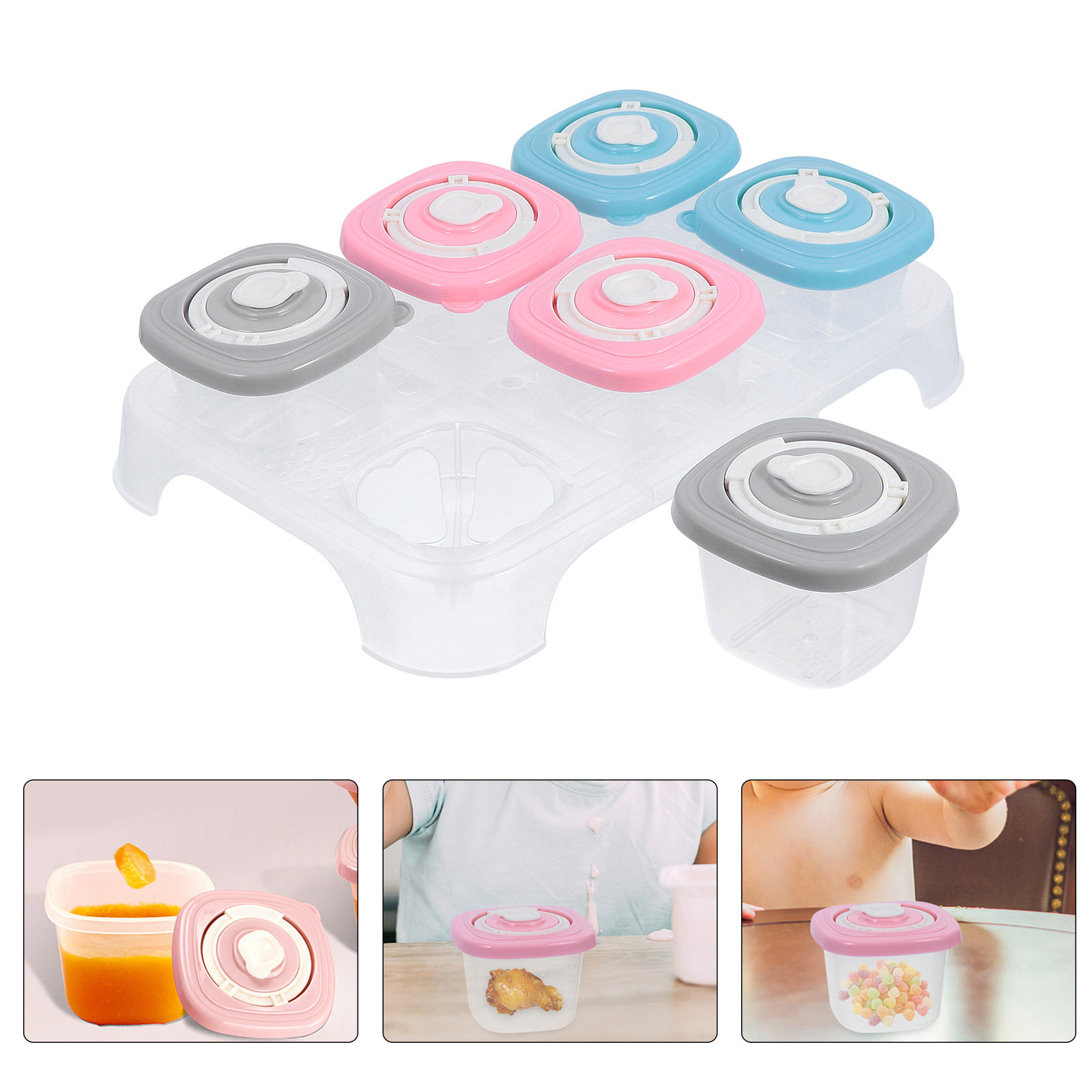 Baby Food Home - مجموعة واحدة من صناديق تخزين طعام