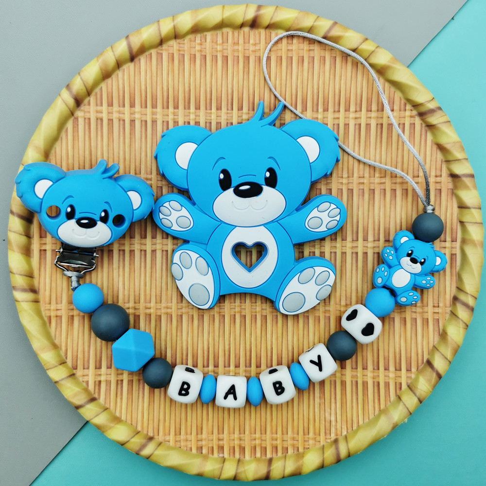 Baby Food Teether - العرف الإنجليزية الروسية سيليكون رسالة اسم