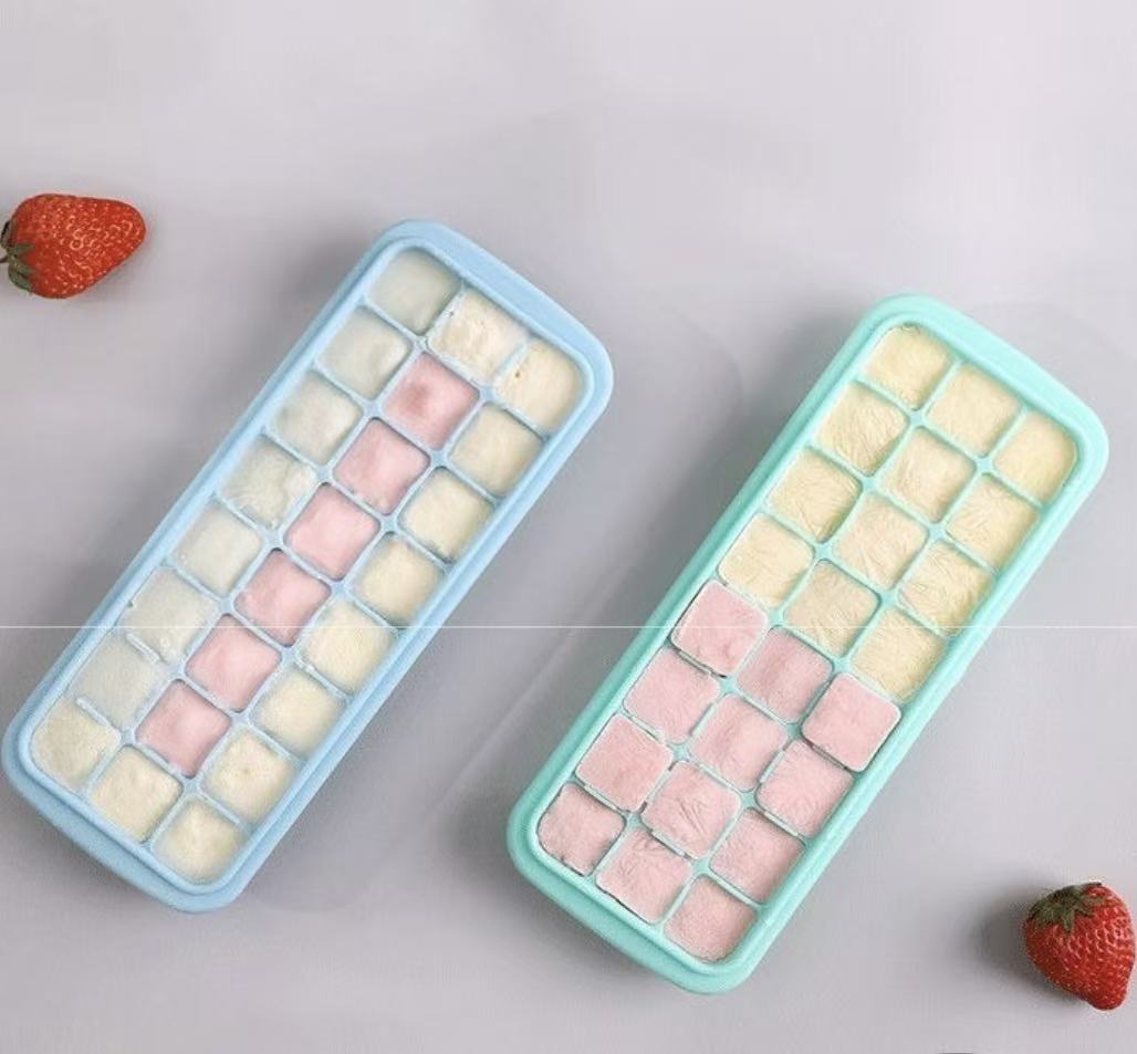Baby Food Freezer Tray - صينية مكعبات الثلج من السيليكون مع