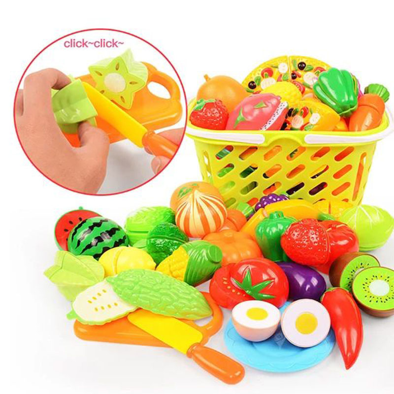 Baby Food Vegetable - مجموعة ألعاب تقطيع الفواكه والخضروات للأطفال،