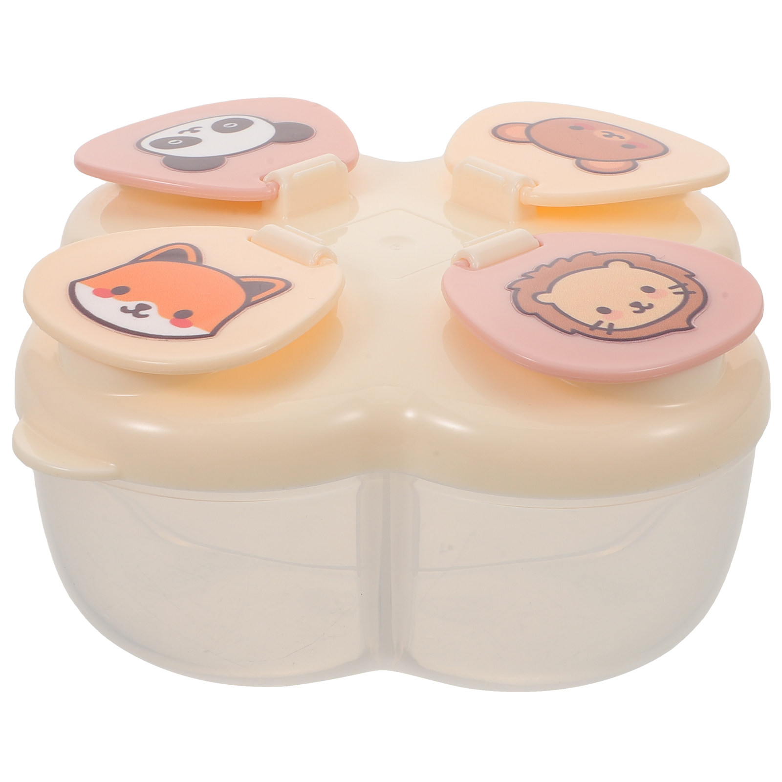 Baby Food Dispenser - حاوية محمولة لمسحوق الحليب بأربعة أقسام،