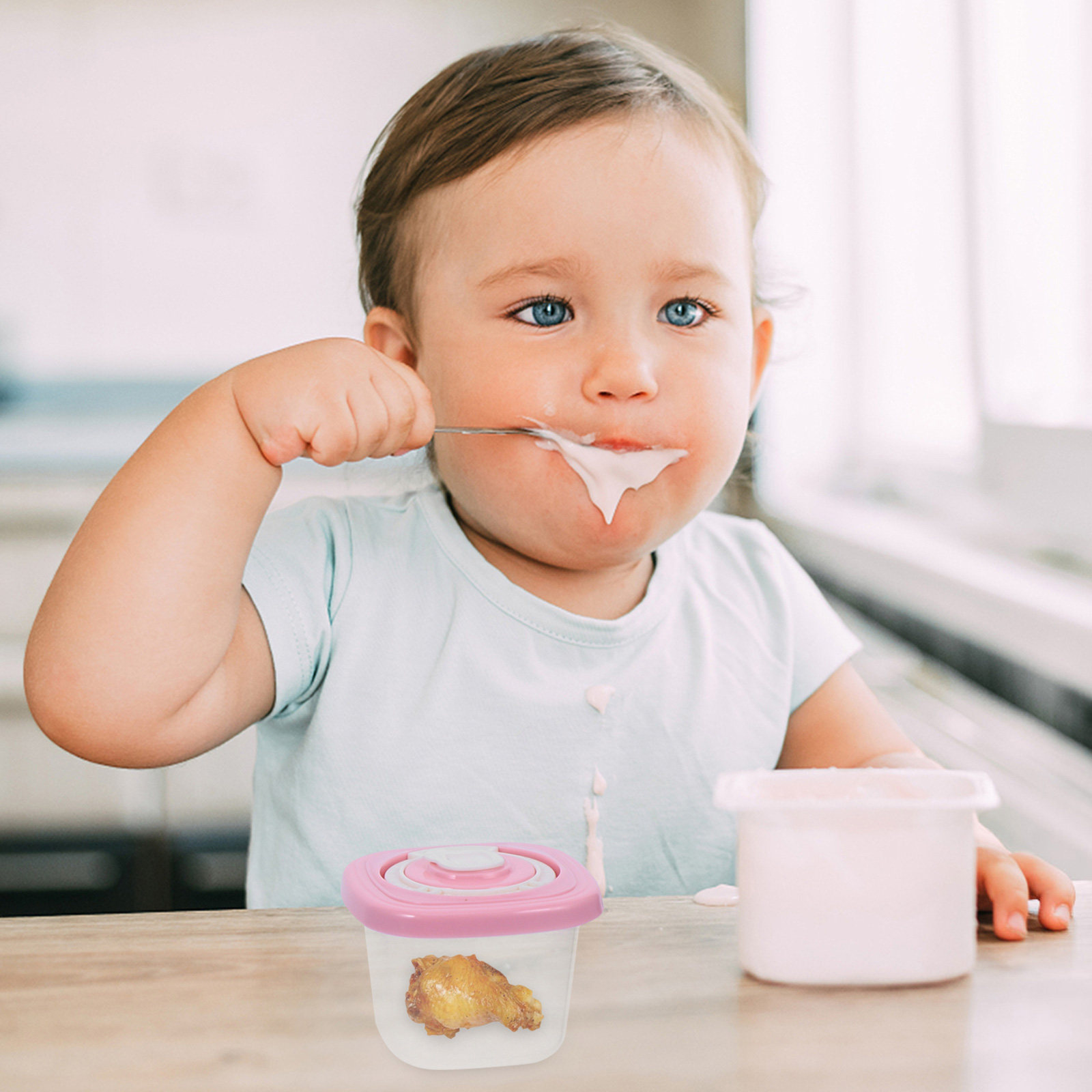 مجموعة واحدة من صناديق تخزين ط - مراجعة Baby Food Home وسعره