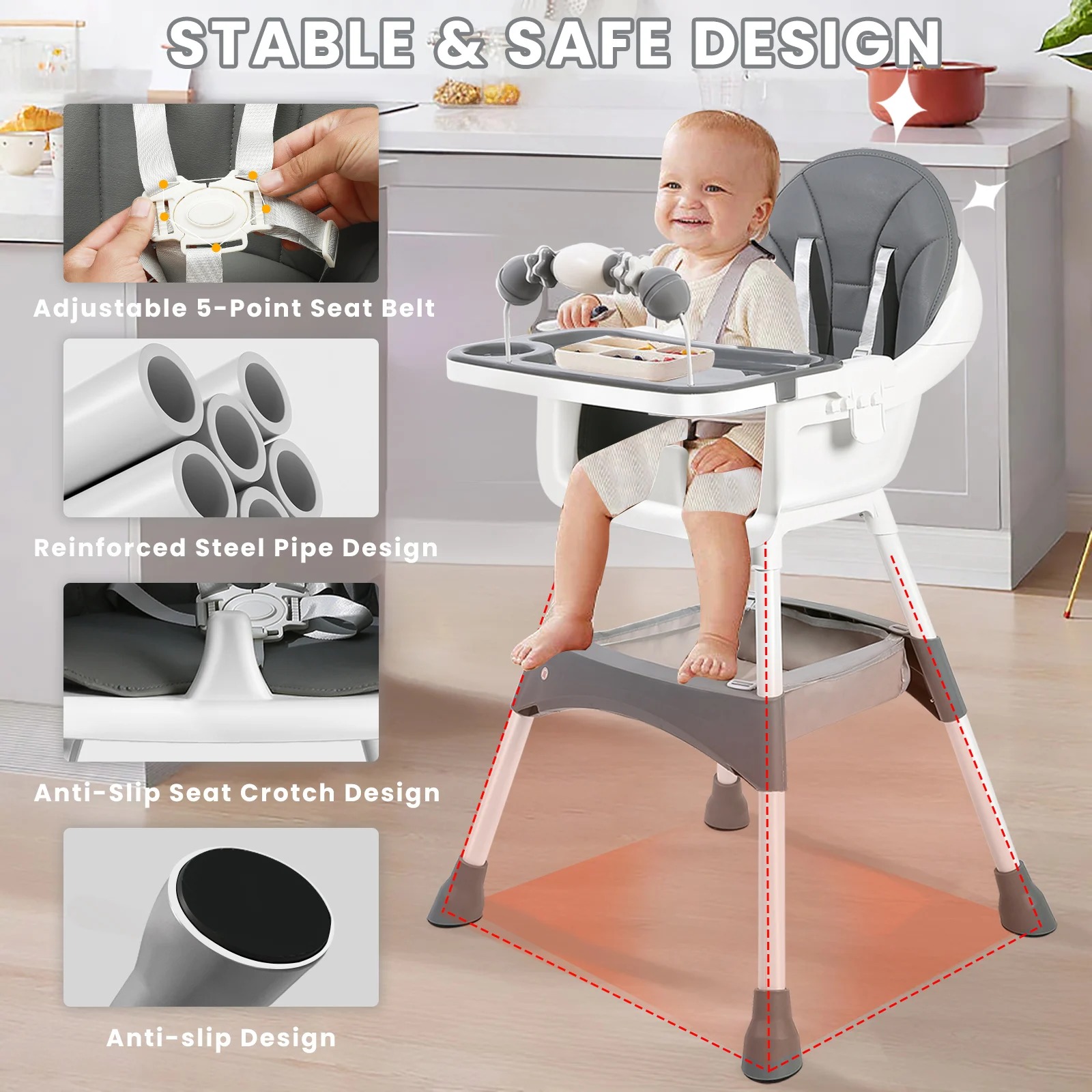 كرسي طعام للأطفال قابل للتعديل - مراجعة Baby Food Freezer Tray وسعره