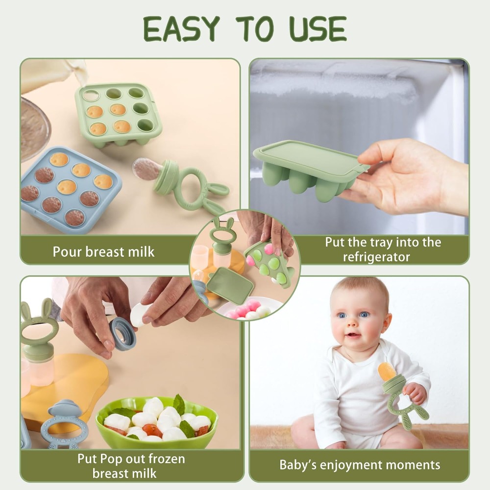 صينية تجميد طعام الأطفال، قالب - مراجعة Baby Food Freezer Tray وسعره