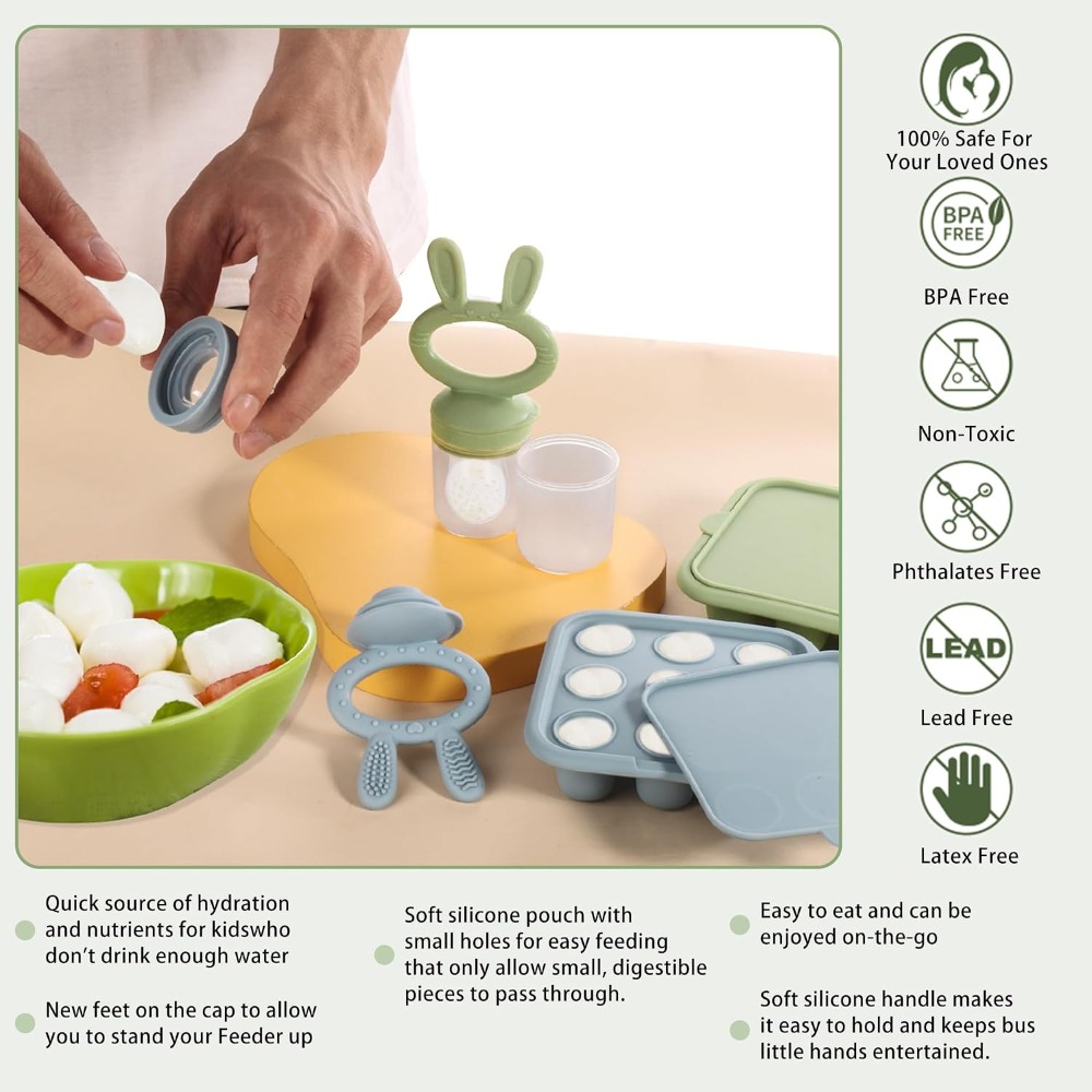 صينية تجميد طعام الأطفال، قالب - مراجعة Baby Food Freezer Tray وسعره